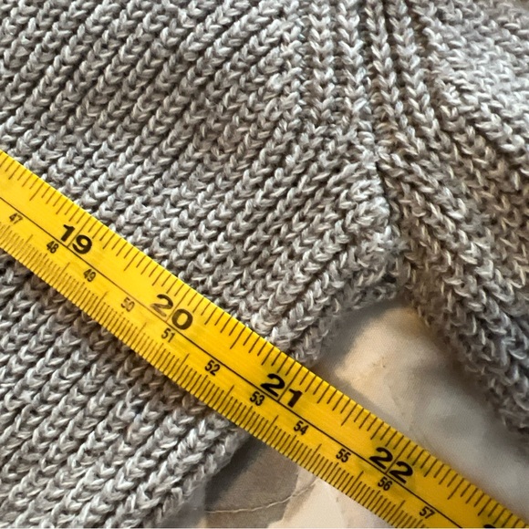 Kenneth Cole Reaction LG Sweater Heather Gray Faux epaulets Mock Neck 1/4 Zip EC - Picture 6 of 8